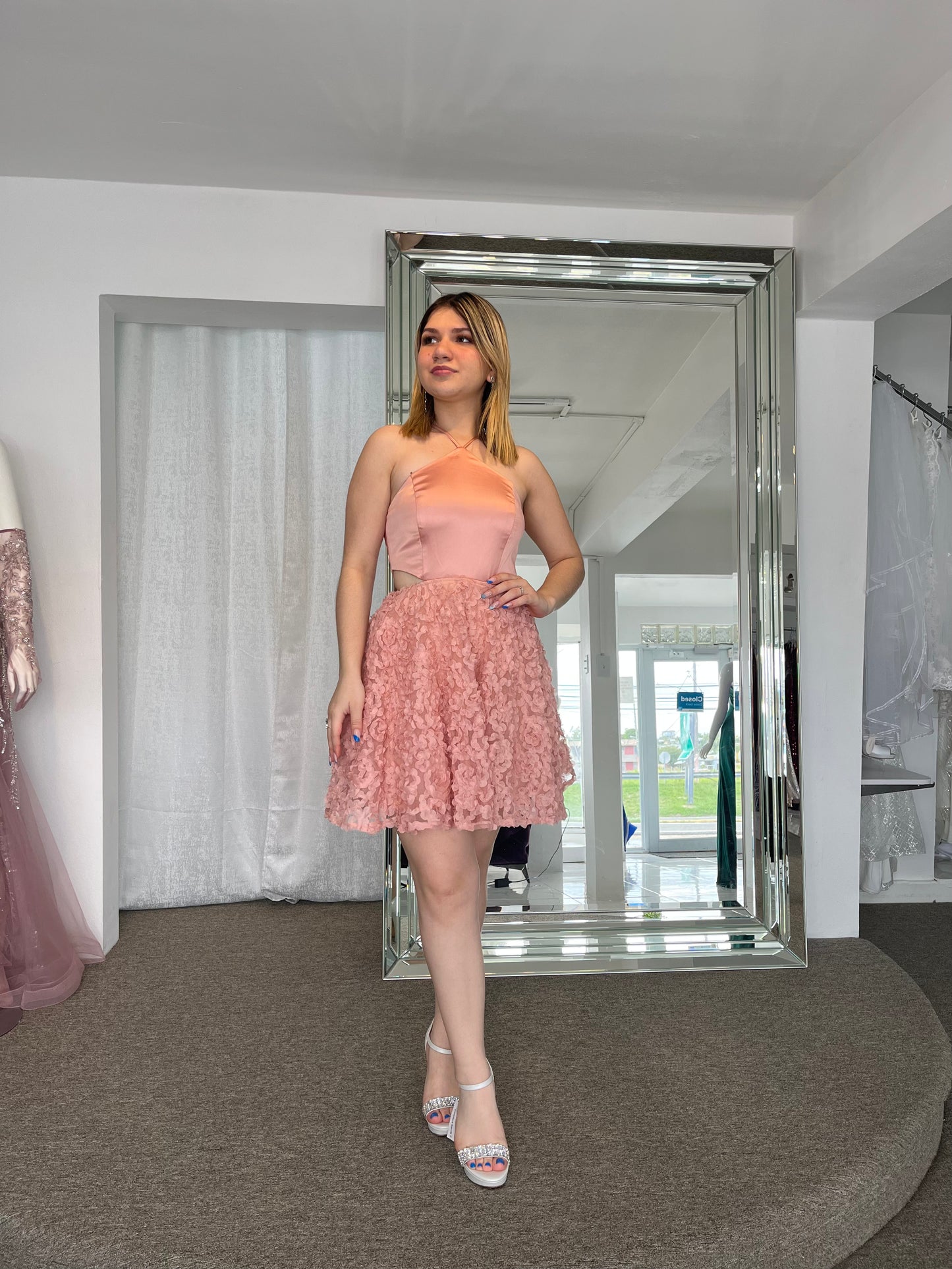 FLOWER SHORT DRESS