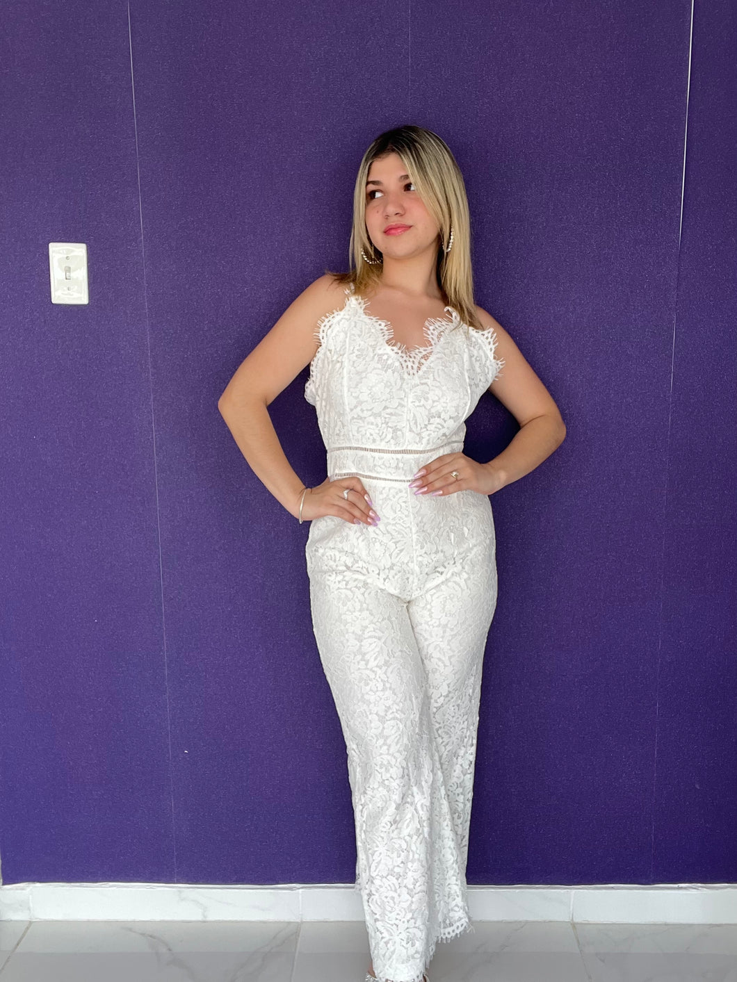 White Lace Jumpsuit