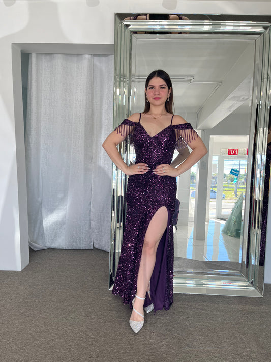 Dark Purple Elegant Dress