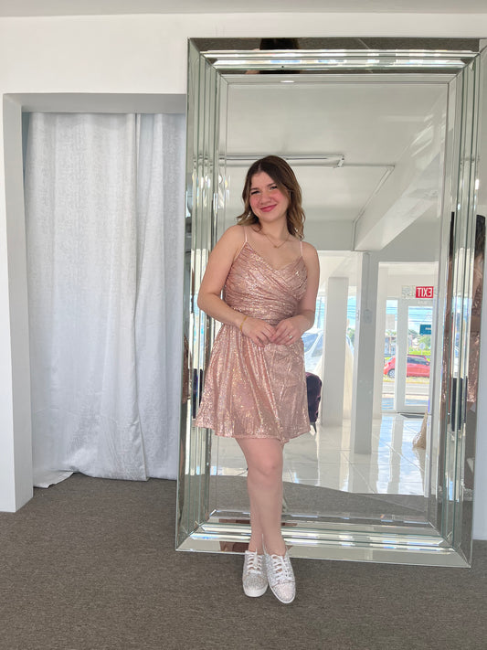 Rose Gold Glitter Dress
