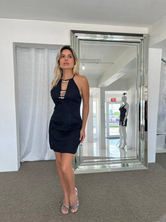 Coquette Black Short Dress