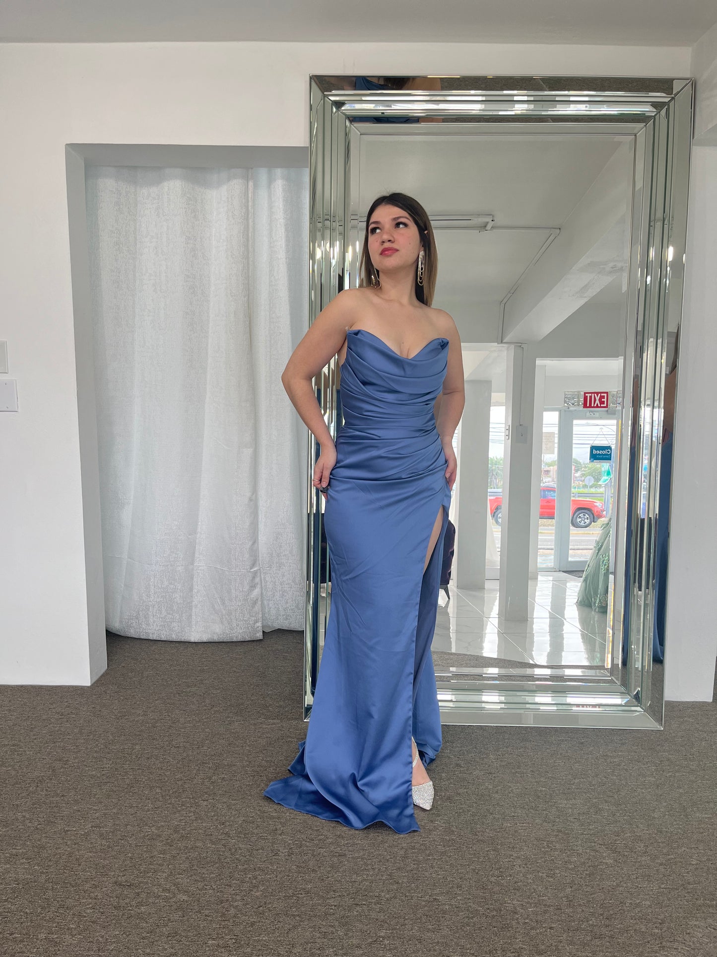 Satin blue