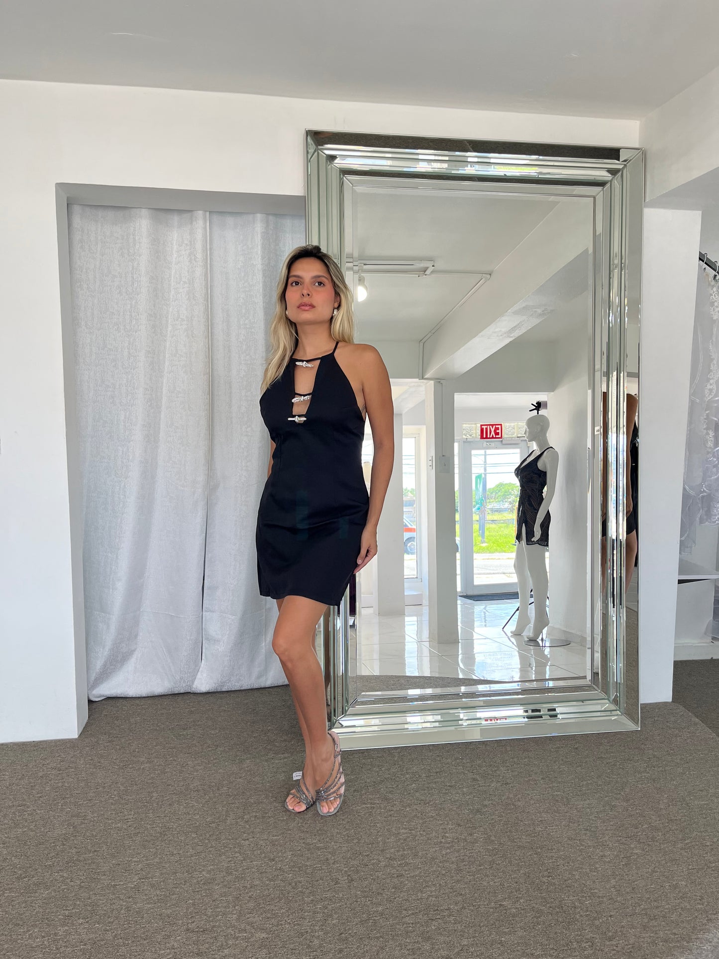 Coquette Black Short Dress