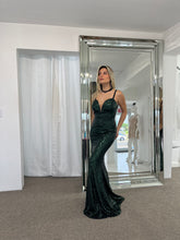 Load image into Gallery viewer, Emerald Sequin Long Dress
