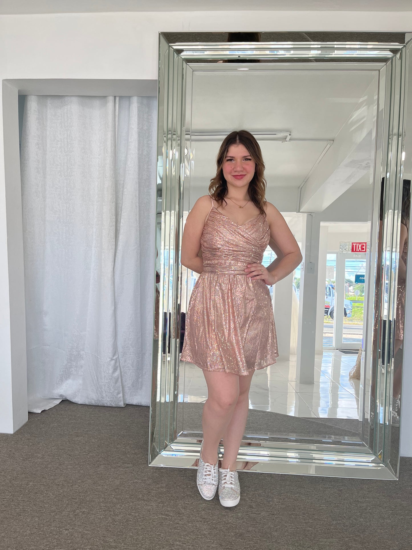 Rose Gold Glitter Dress