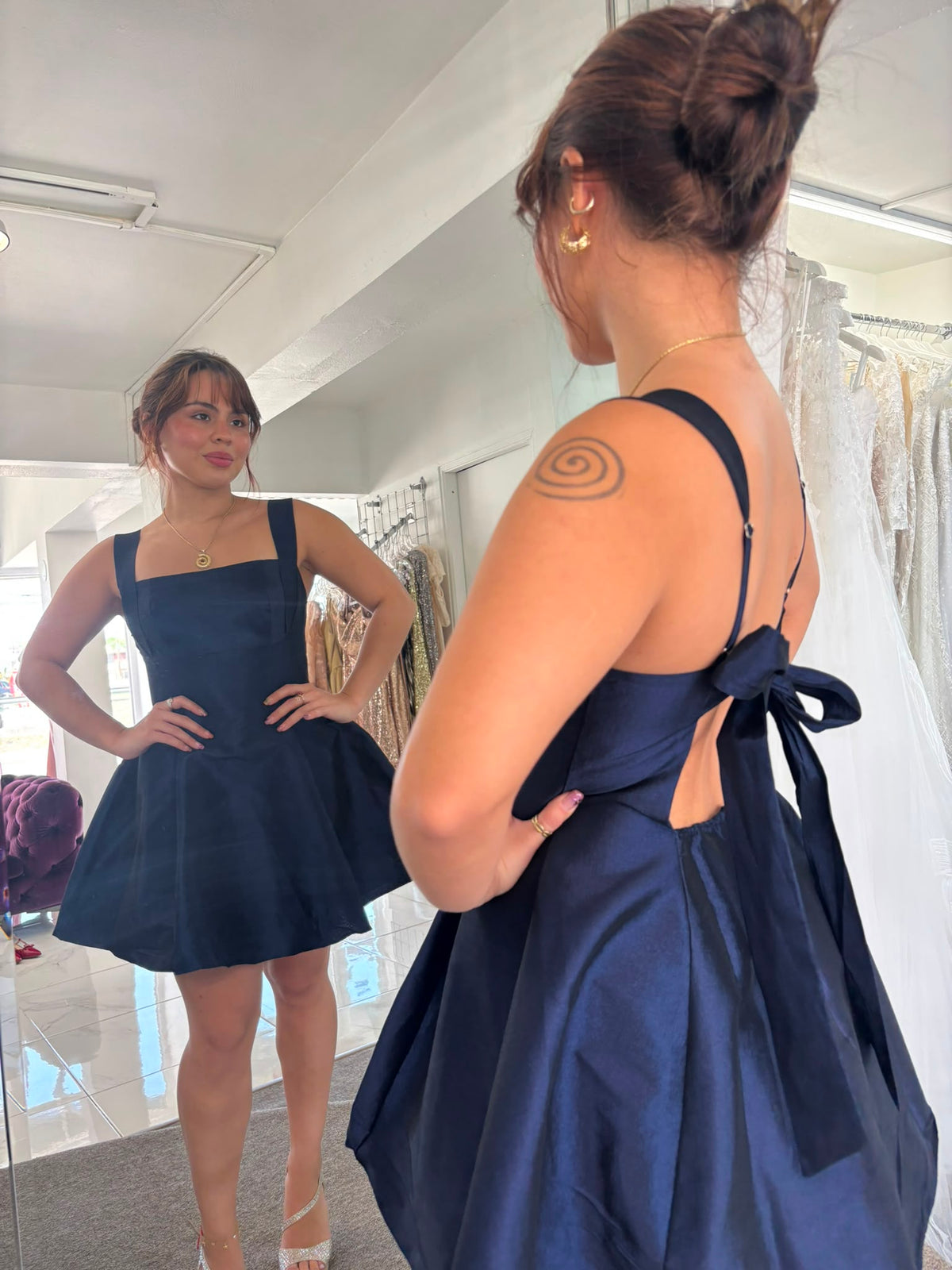 Navy Short Dress