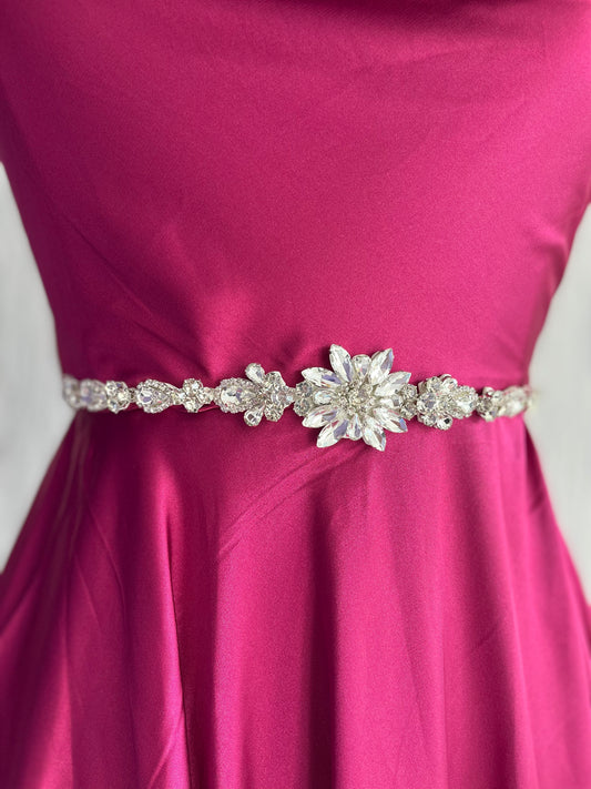 Crystal flower belt & headband