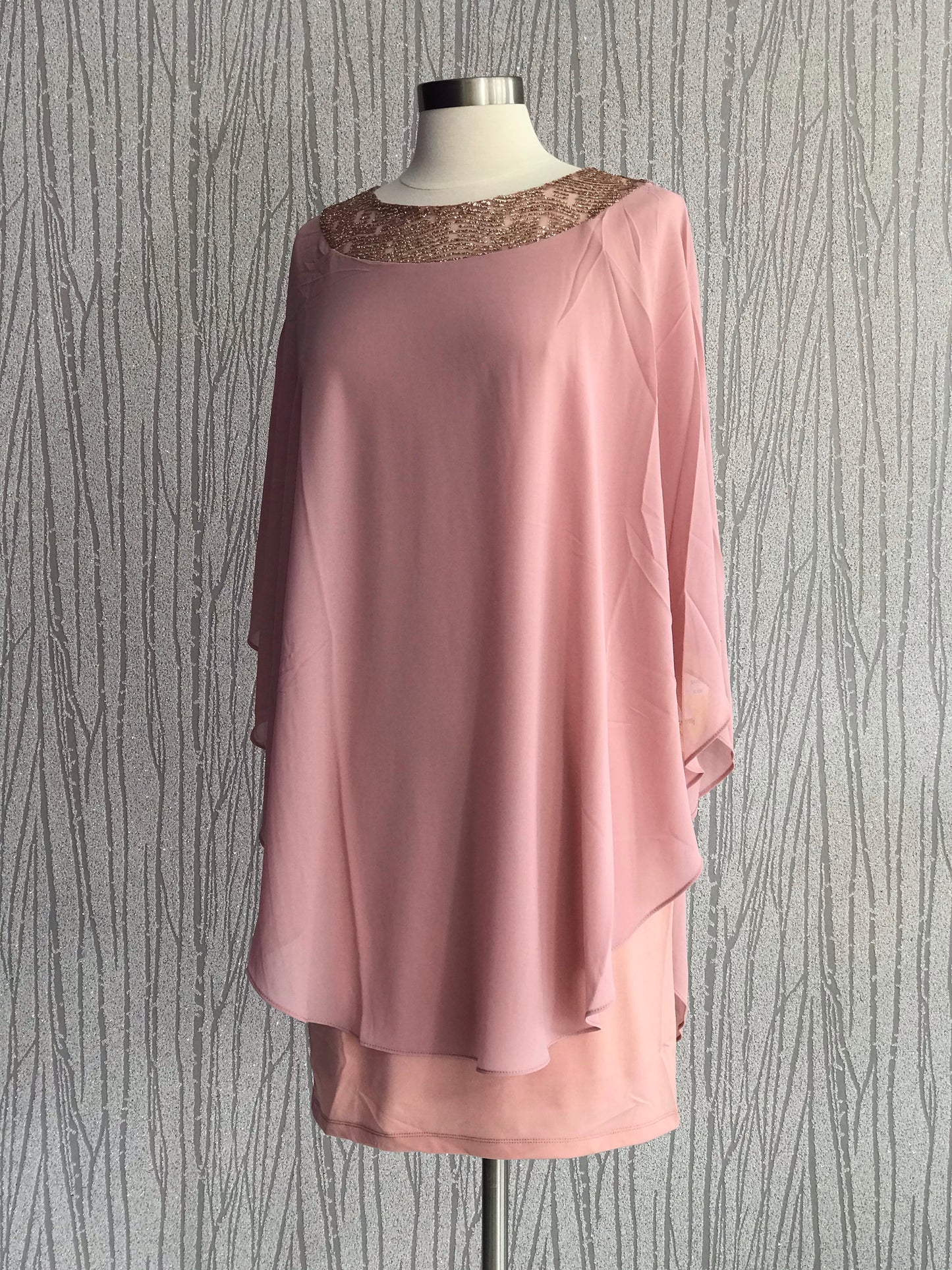 Dusty Rose Sequins short dress