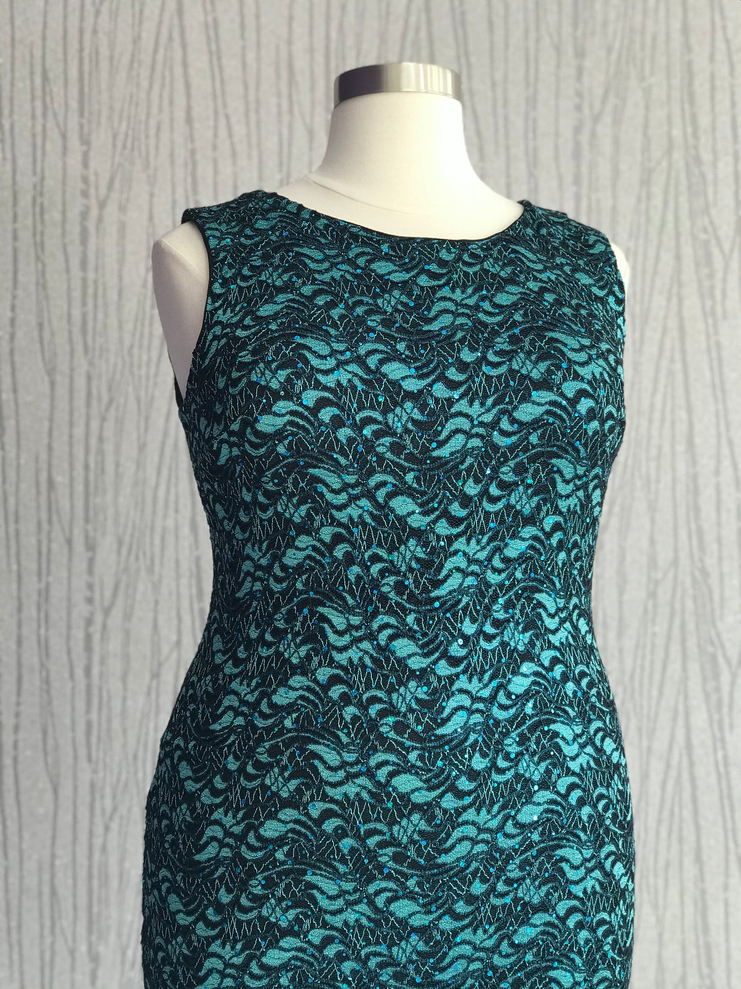 Black & blue short dress
