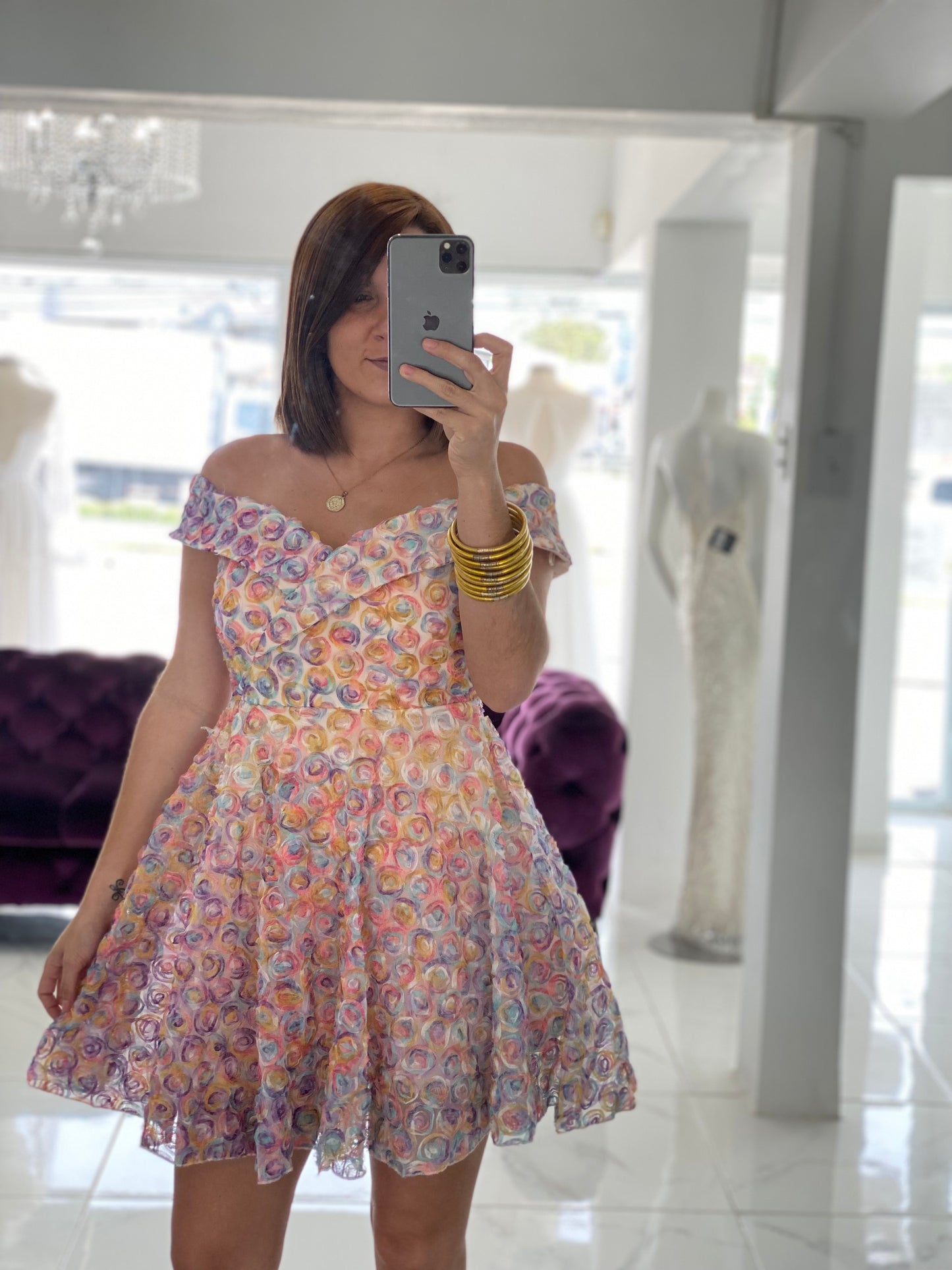 Aurora Multicolor Short Dress