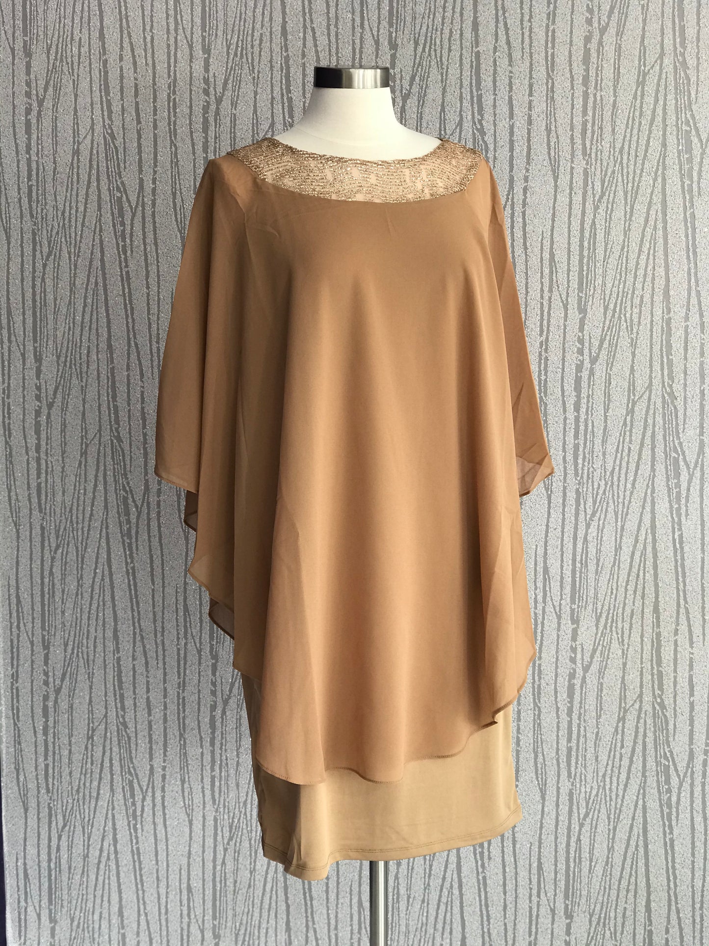 Gold Sequins Short Dress