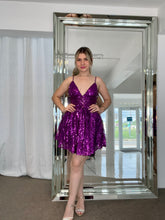 Load image into Gallery viewer, DISCO PURPLE DRESS
