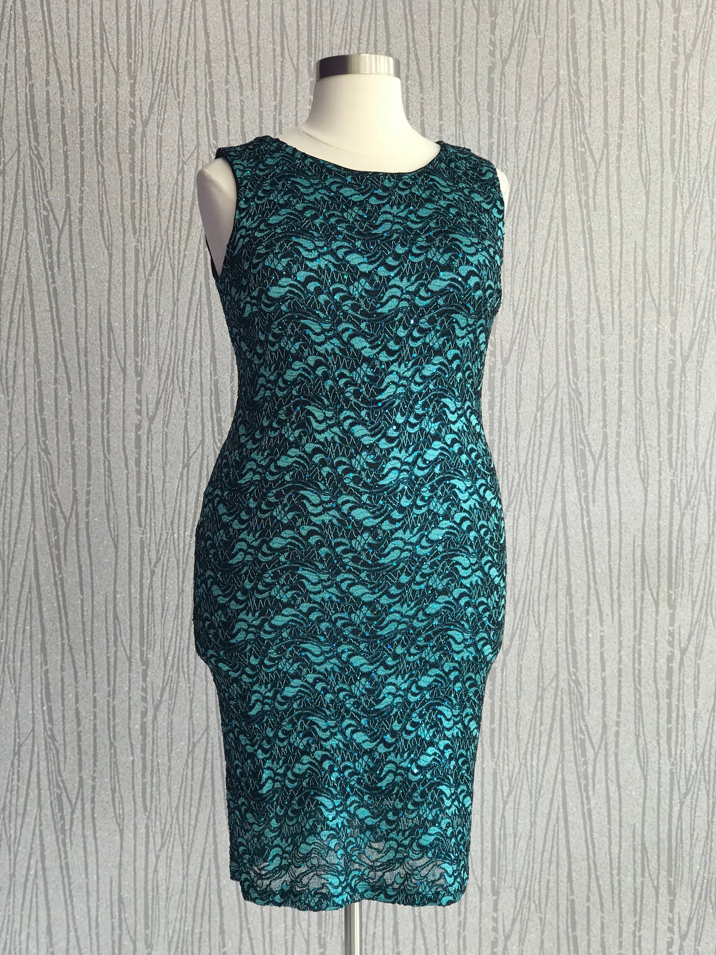 Black & blue short dress