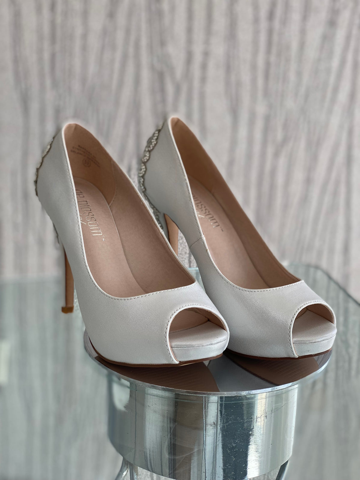 White Synthetic Heels