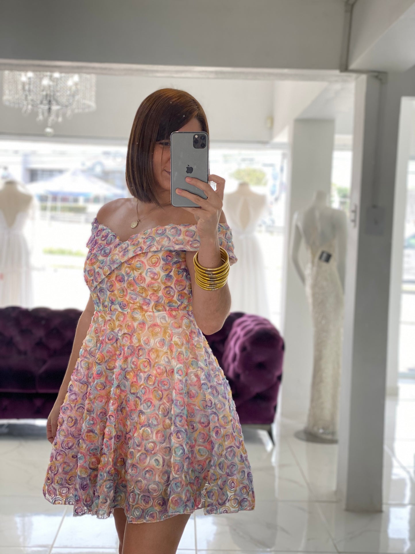 Aurora Multicolor Short Dress