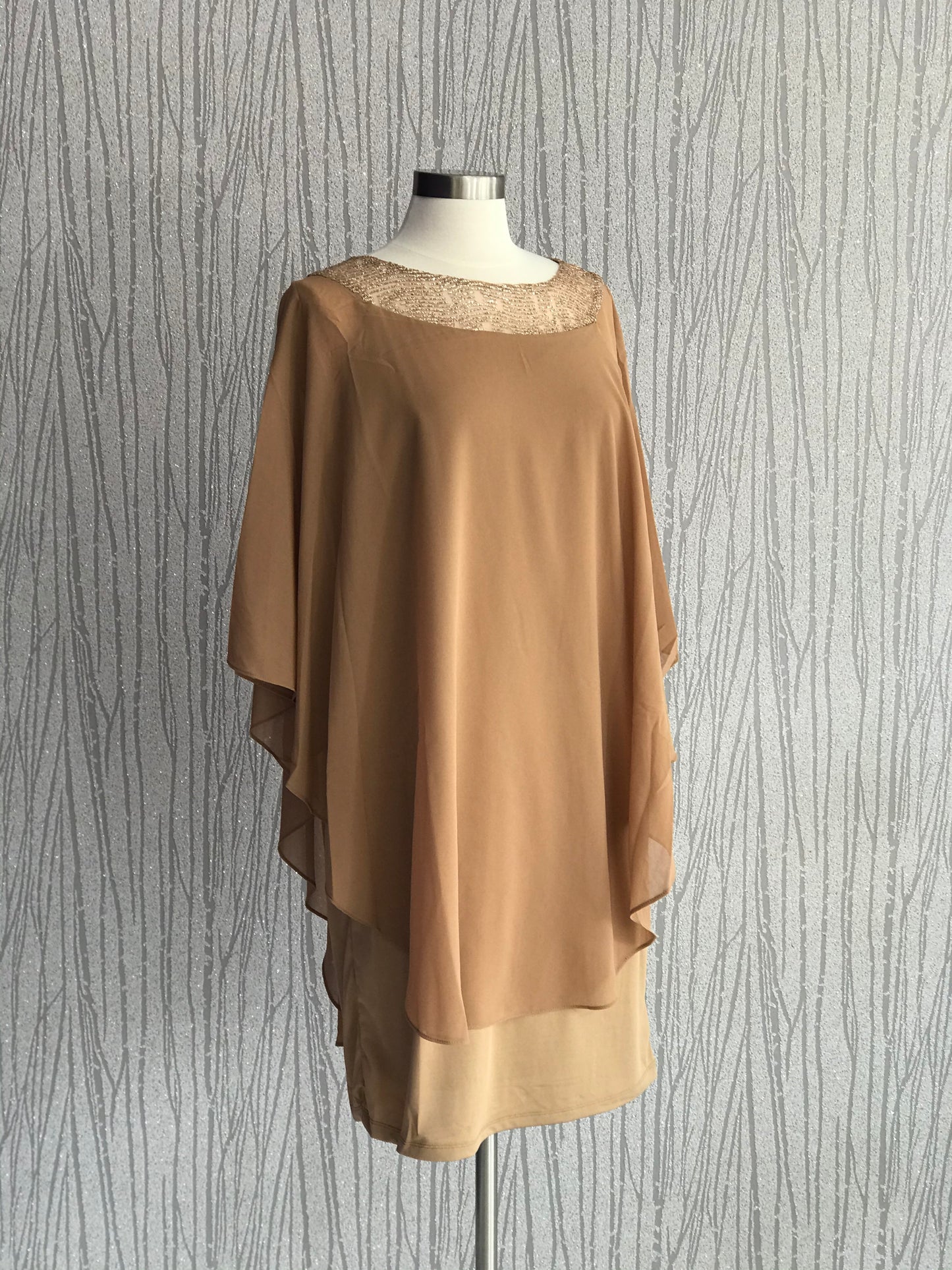 Gold Sequins Short Dress