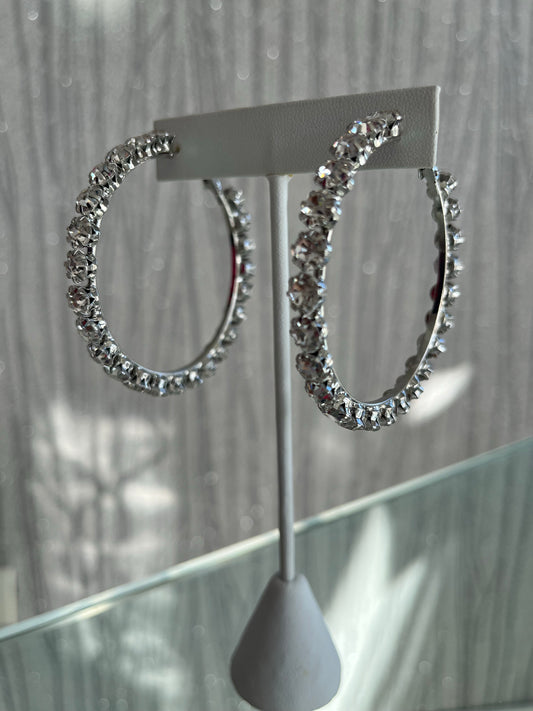 Rhinestones Hoops