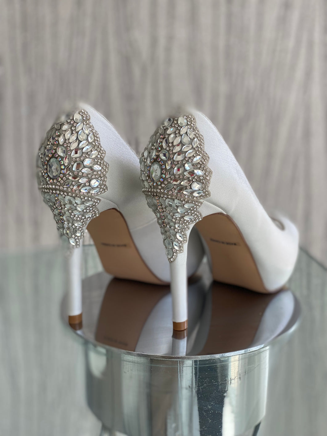 White Synthetic Heels