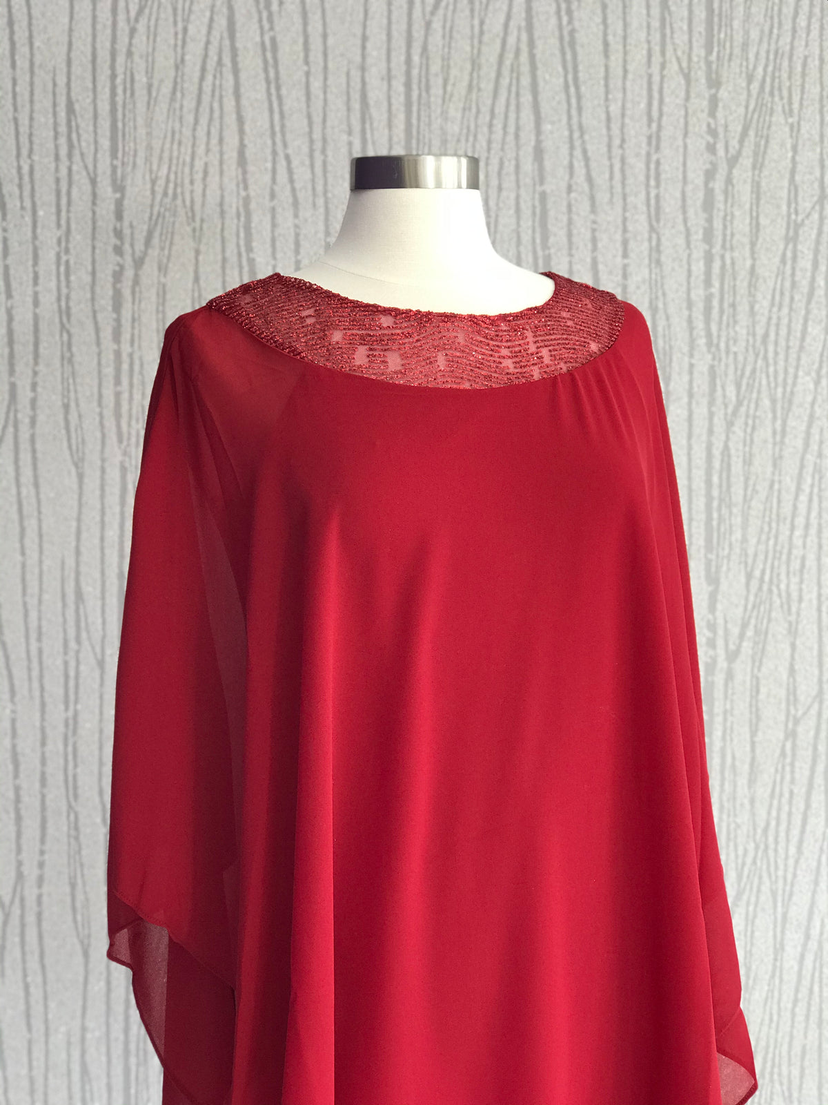 Burgundy sequins short dress