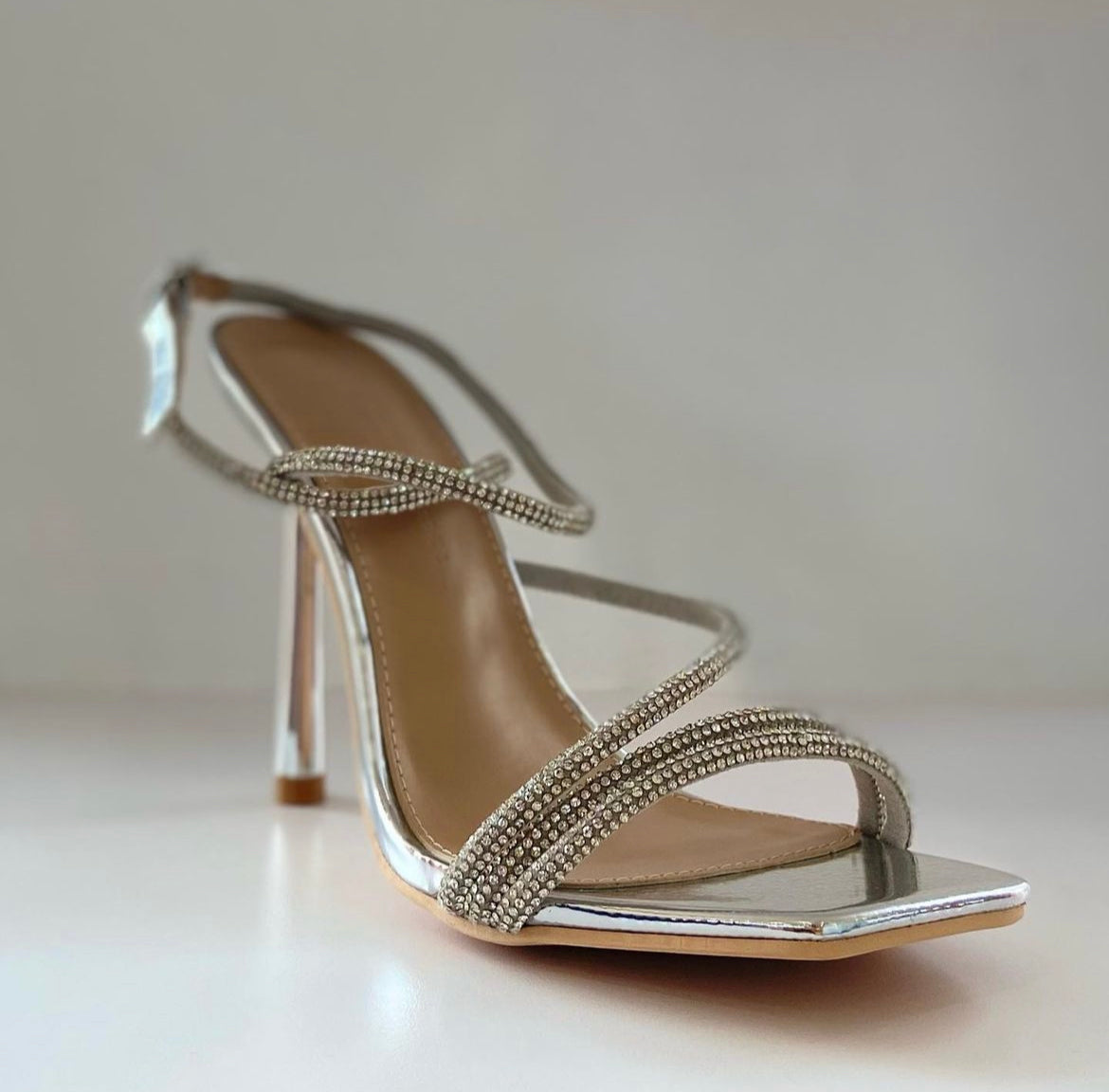 Trendy Rhinestone Heel