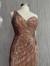 Load image into Gallery viewer, Sparkle Rose Gold Long Dress
