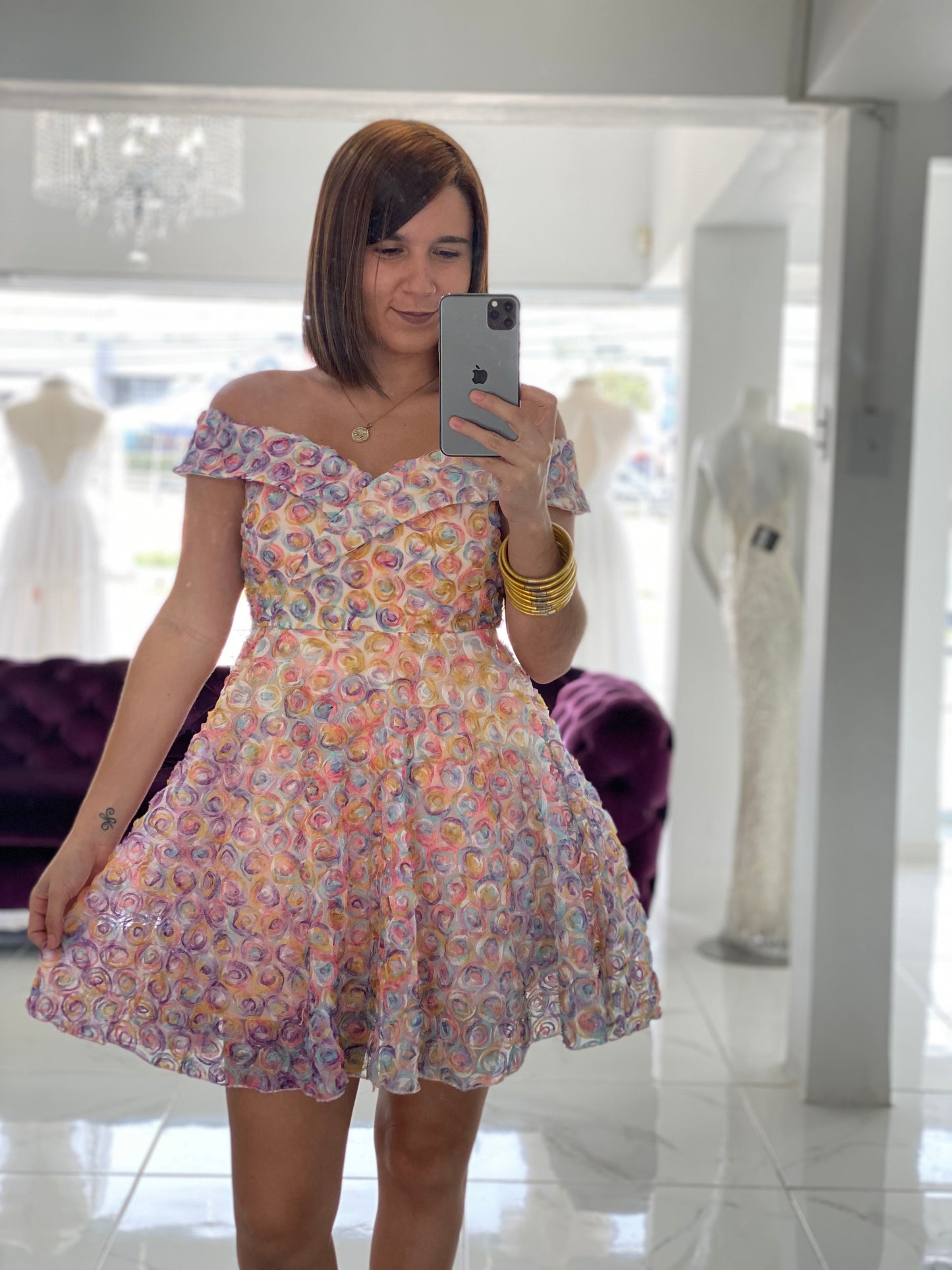 Aurora Multicolor Short Dress