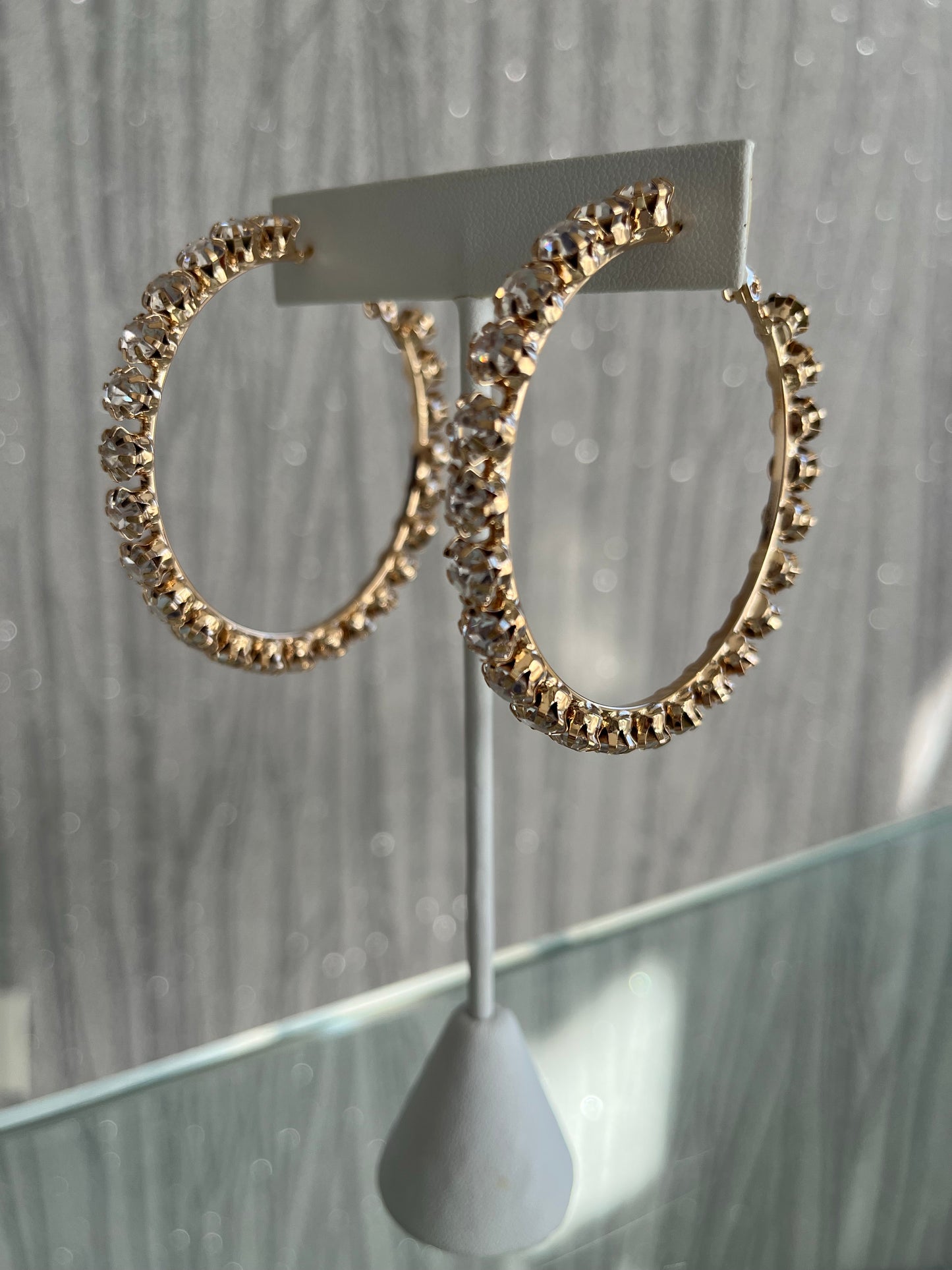 Rhinestones Hoops